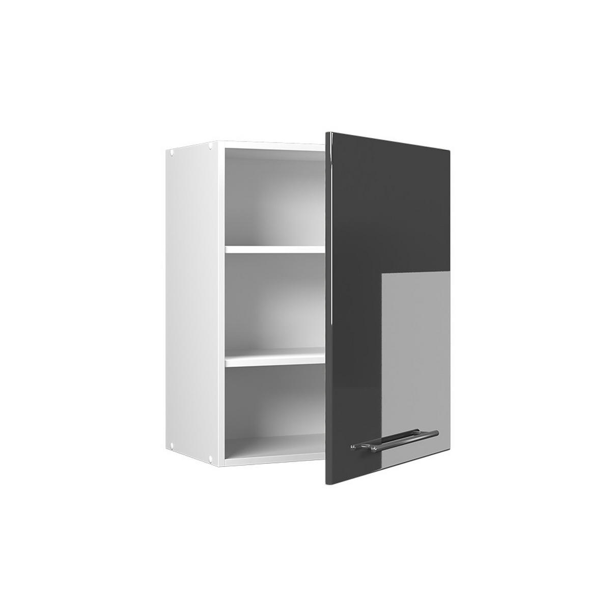 HÄNGESCHRANK Fame-Line, Anthrazit Hochglanz, 60 cm - Anthrazit/Weiß, Holzwerkstoff (60/72/34.1cm) - Vicco