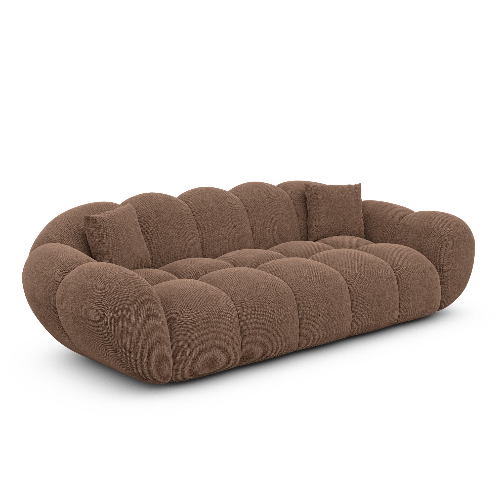 Varoyal 3-Sitzer-Sofa Braun 223x70x93 cm