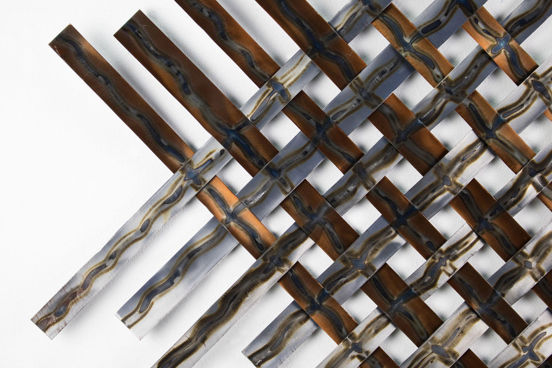 WANDDEKO Silber 100/100 cm - Silberfarben/Braun, Metall (3.6/100/3cm) - KUNSTLOFT