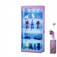 VITRINE,VITRINENSCHRANK Weiß mit LED Beleuchtung und Ladestation,80/35/165 cm - Weiß, Glas (80/165/35cm) - PARAFTA HOME