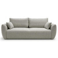 3-SITZER SCHLAFSOFA Zordo Chenille Graubeige - Taupe/Schwarz, Kunststoff/Textil (238/91/102cm) - Selsey