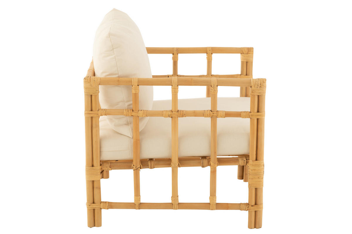 SOFA ELISE - Rottan - Natürliche - Naturfarben, Naturmaterialien (73/64/67cm) - J-Line