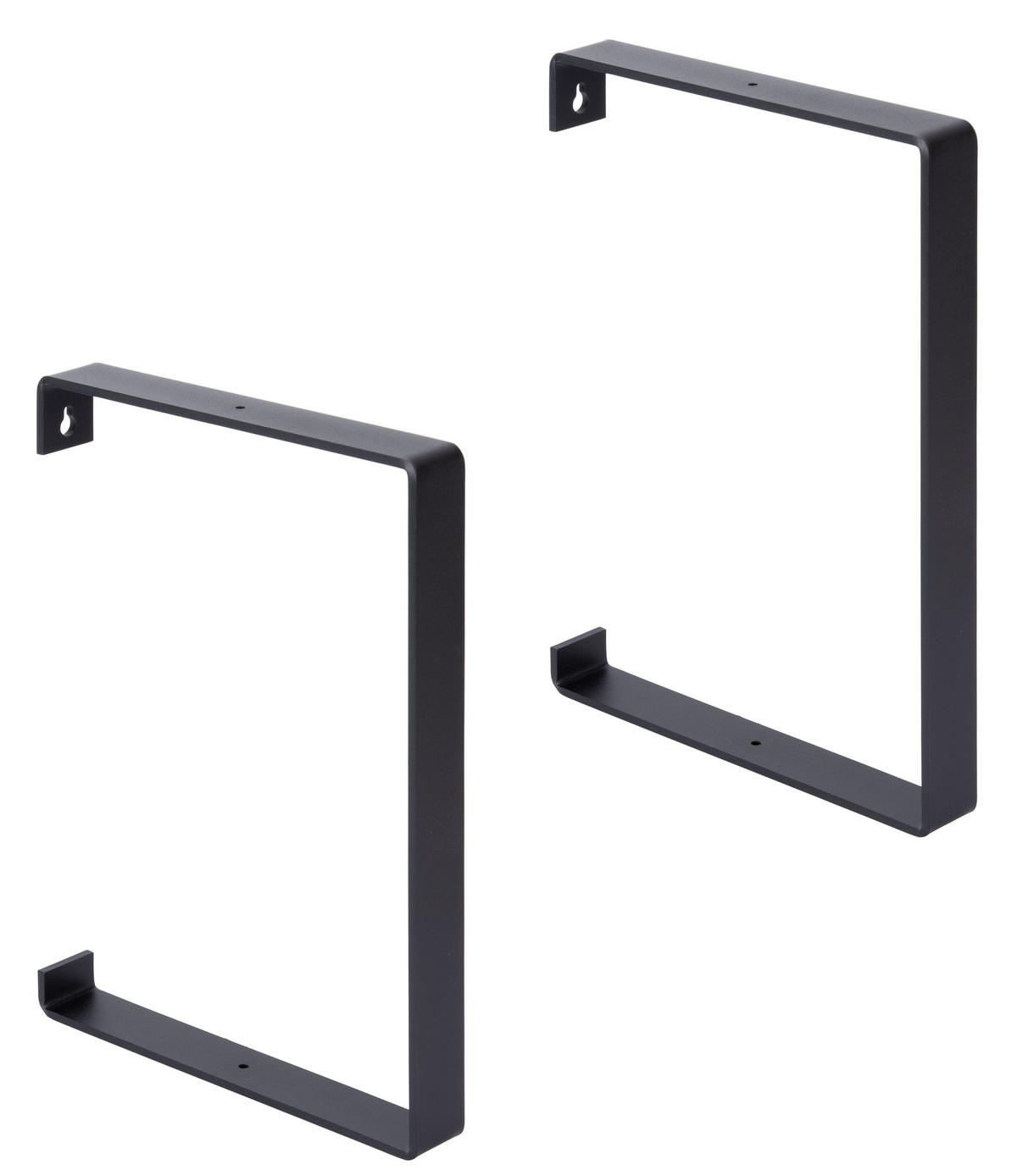 REGALTRÄGER als 2er Set Adam, Stahl in verschiedenen Trendfarben - Schwarz, Metall (3/30.4/21cm) - Alberts