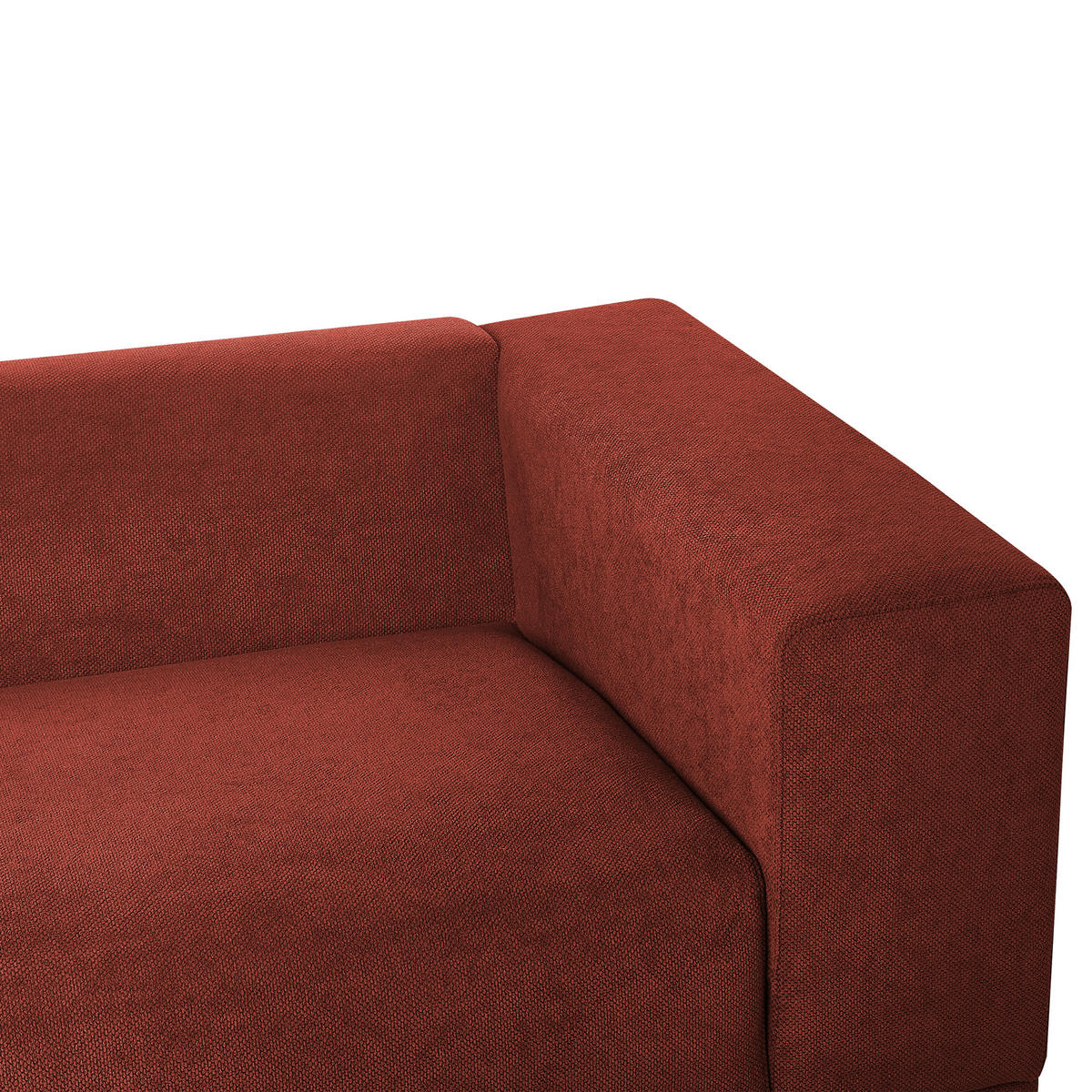 POHOVKA 3-místná Látka Červená Nivala - červená, textil (220/76/84cm) - Beliani