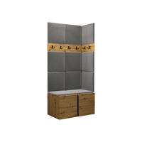 GARDEROBEN-SET Orion I - Eiche Artisan/Grau, Holzwerkstoff/Kunststoff (84/186/46cm) - MIRJAN24