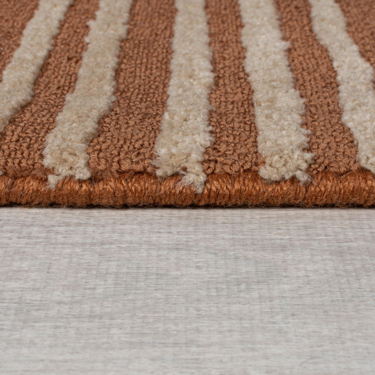 TEPPICH ARLEN, geometrisch, Terrakotta, 200 x 300 cm - Orange, Textil (300/200cm) - KADIMA DESIGN