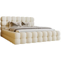 POLSTERBETT 140x200 cm Parlas Bis, Bettkasten, Lattenrost, Vanille - Beige, Holz/Textil (140/200cm) - Emporius