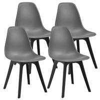 ESSZIMMERSTUHL-SET 4 TLG. Brevik - Grau, Textil (54/83/48cm) - [en.casa]
