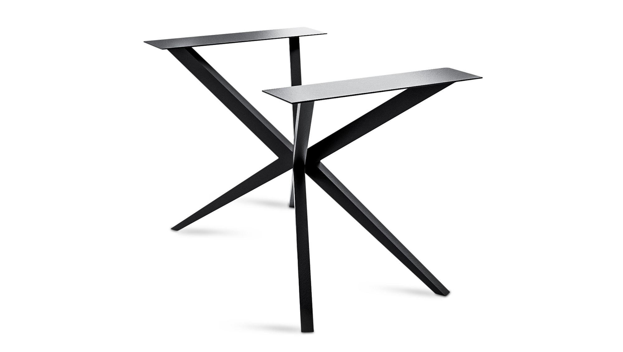 TISCHGESTELL Darby 116x72x Esstischgestell Metall Schwarz - Schwarz, Metall (72/1/116cm)