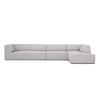 ECKSOFA rechts Ruby aus strukturiertem Stoff hellgrau 5 Sitzplätze - Hellgrau, Textil (180/366cm) - Micadoni