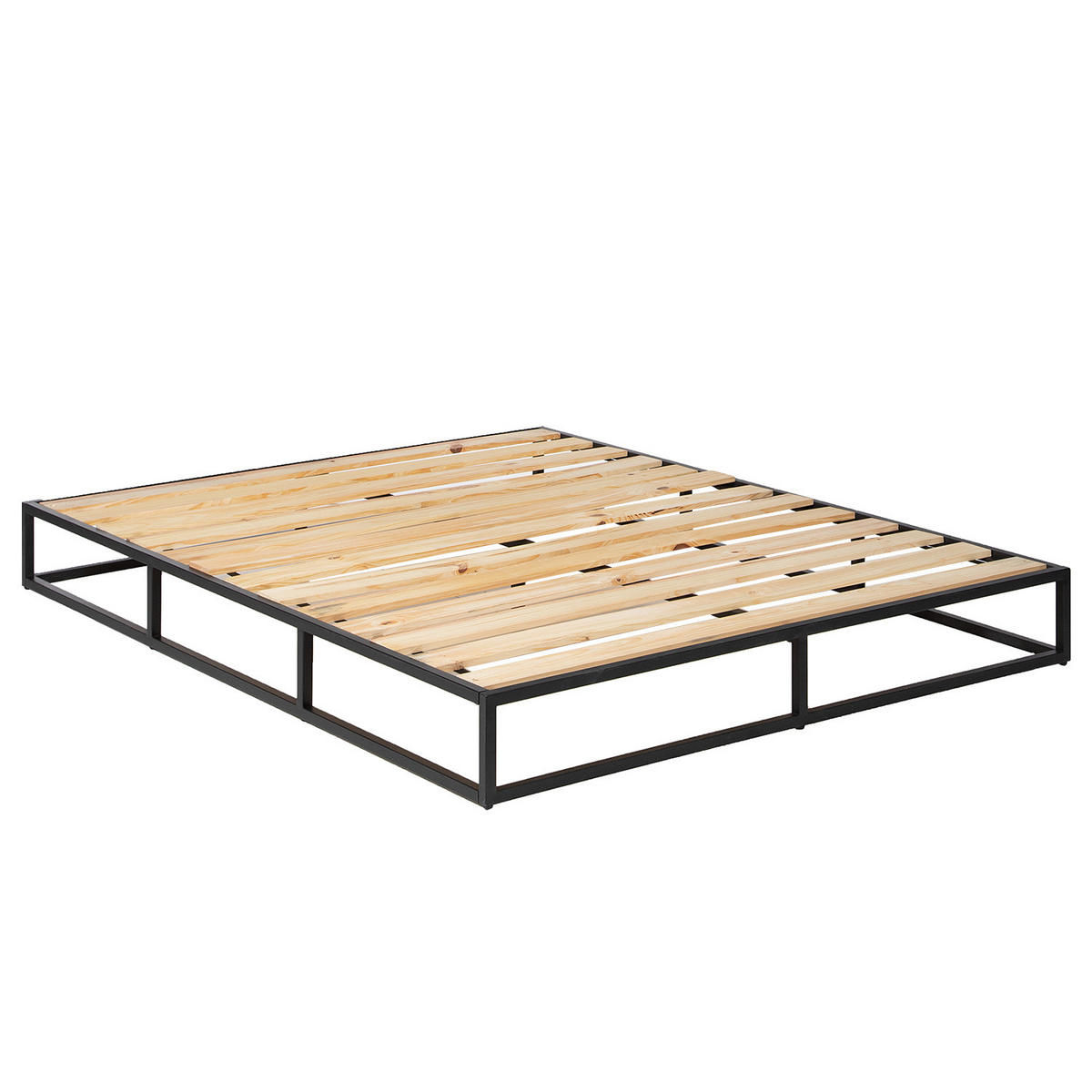 METALLBETT - Schwarz, Metall (160/200cm) - home24