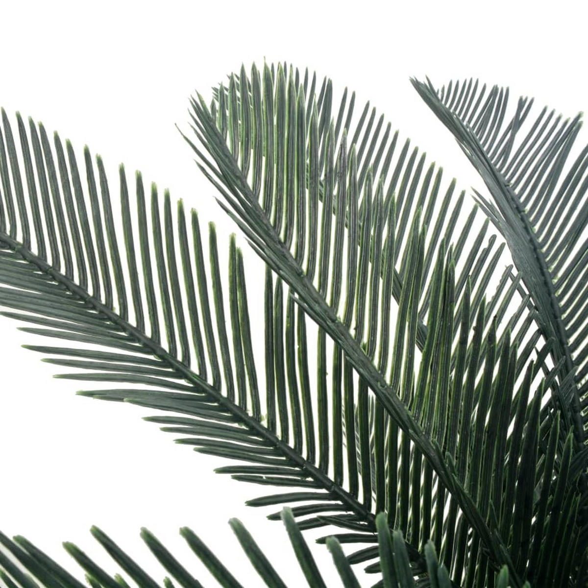 KÜNSTLICHE Pflanze Cycas-Palme Mit Topf Grün 125 Cm - Schwarz/Braun, Kunststoff (125cm) - vidaXL