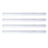 LED DECKENLEUCHTE Weiß 4er Set Wannenleuchte 120 cm - Weiß, Kunststoff (120/6.5/5.8cm)