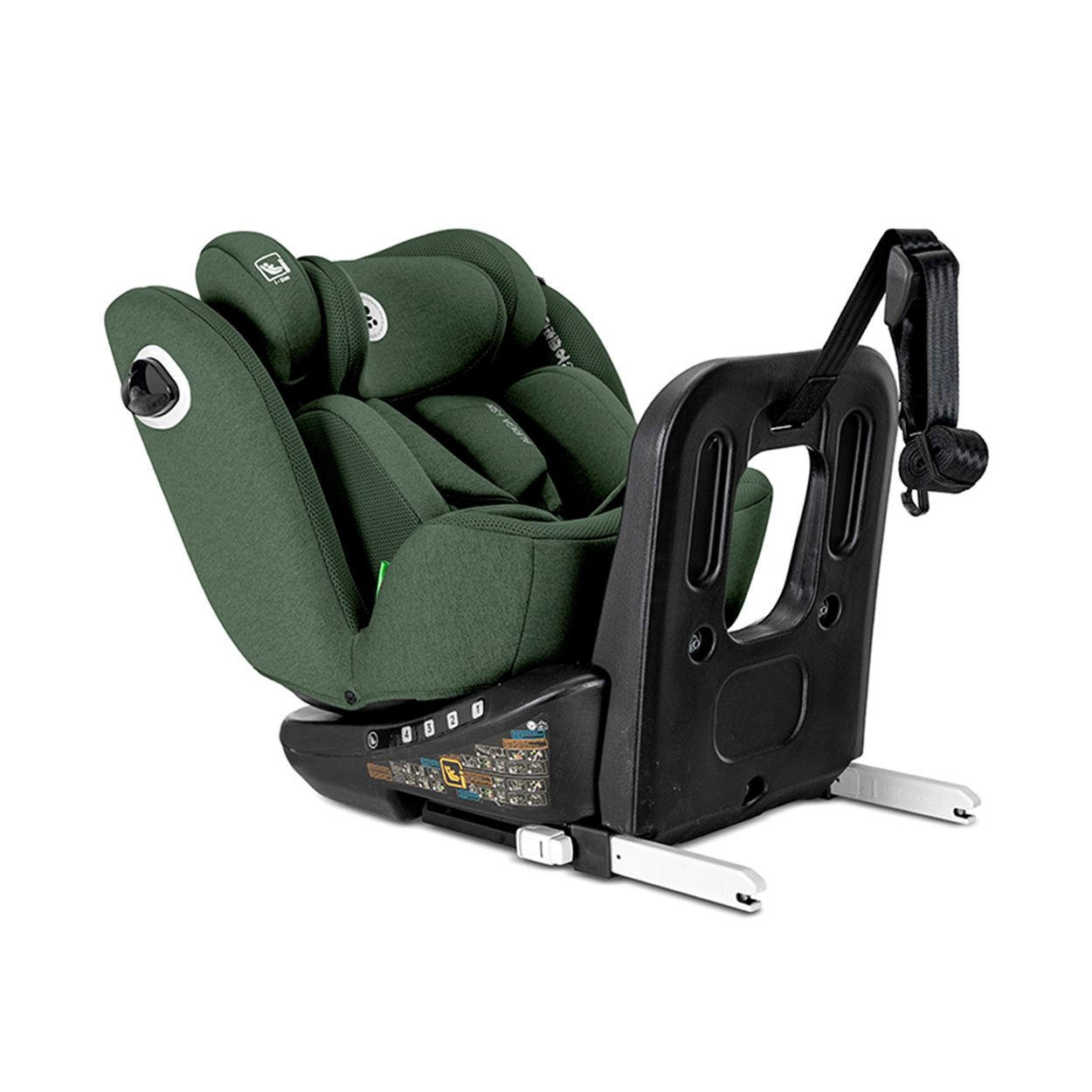 KINDERSITZ Auriga 40 - 150cm grün Isofix Anti-Rebound-Stange SPS Rückenlehne - Grün, Kunststoff (56/60/57cm) - Lorelli
