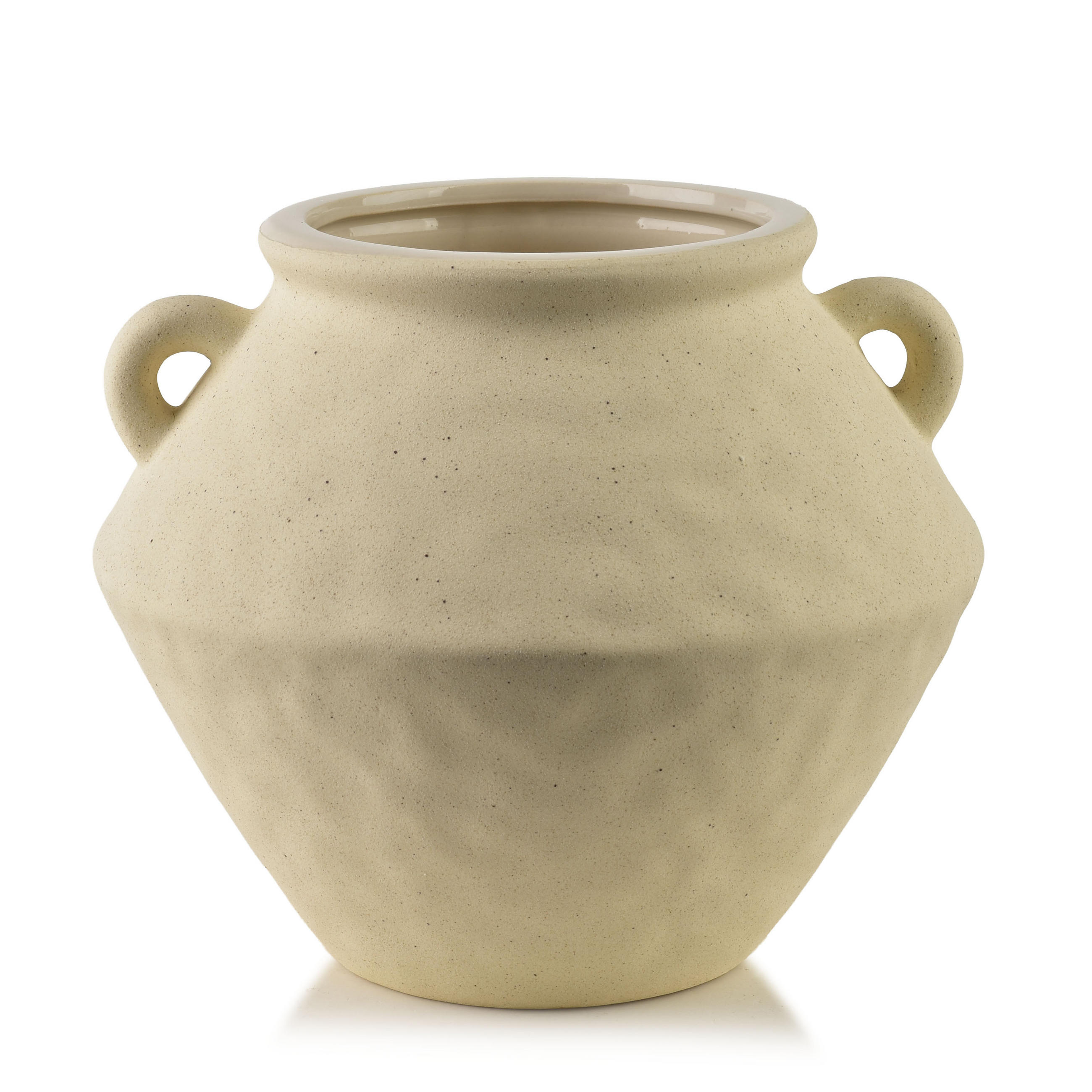 VASE Manon 19,5/16,5cm Poliresin - Beige, Kunststoff (17cm) - Mondex