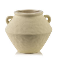 VASE Manon 19,5/16,5cm Poliresin - Beige, Kunststoff (17cm) - Mondex