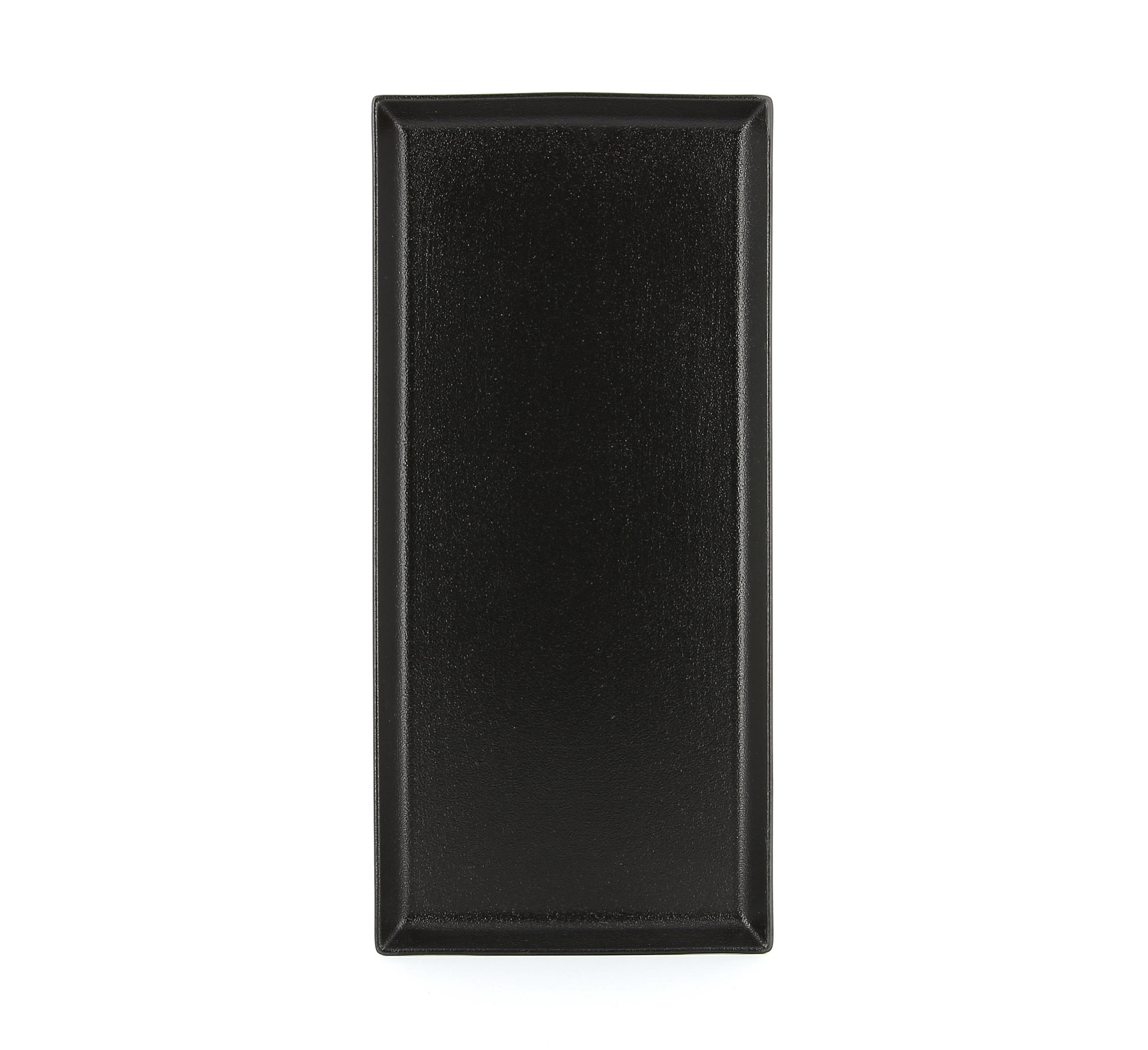 PLATTE / RECHTECKIGER TELLER EQUINOXE 32,5 cm Gusseisener optik - Schwarz, Keramik (32.5/15/1.8cm) - Revol Porcelaine France