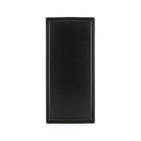 PLATTE / RECHTECKIGER TELLER EQUINOXE 32,5 cm Gusseisener optik - Schwarz, Keramik (32.5/15/1.8cm) - Revol Porcelaine France