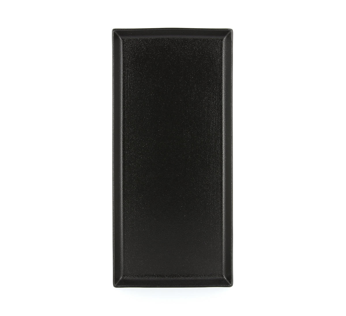 PLATTE / RECHTECKIGER TELLER EQUINOXE 32,5 cm Gusseisener optik - Schwarz, Keramik (32.5/15/1.8cm) - Revol Porcelaine France