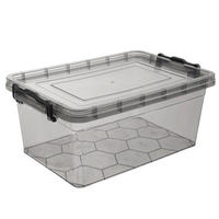 VORRATSBOX Stapelbar 14 l Dunkelgrau - Dunkelgrau, Kunststoff (28/18/43cm) - Orion 
