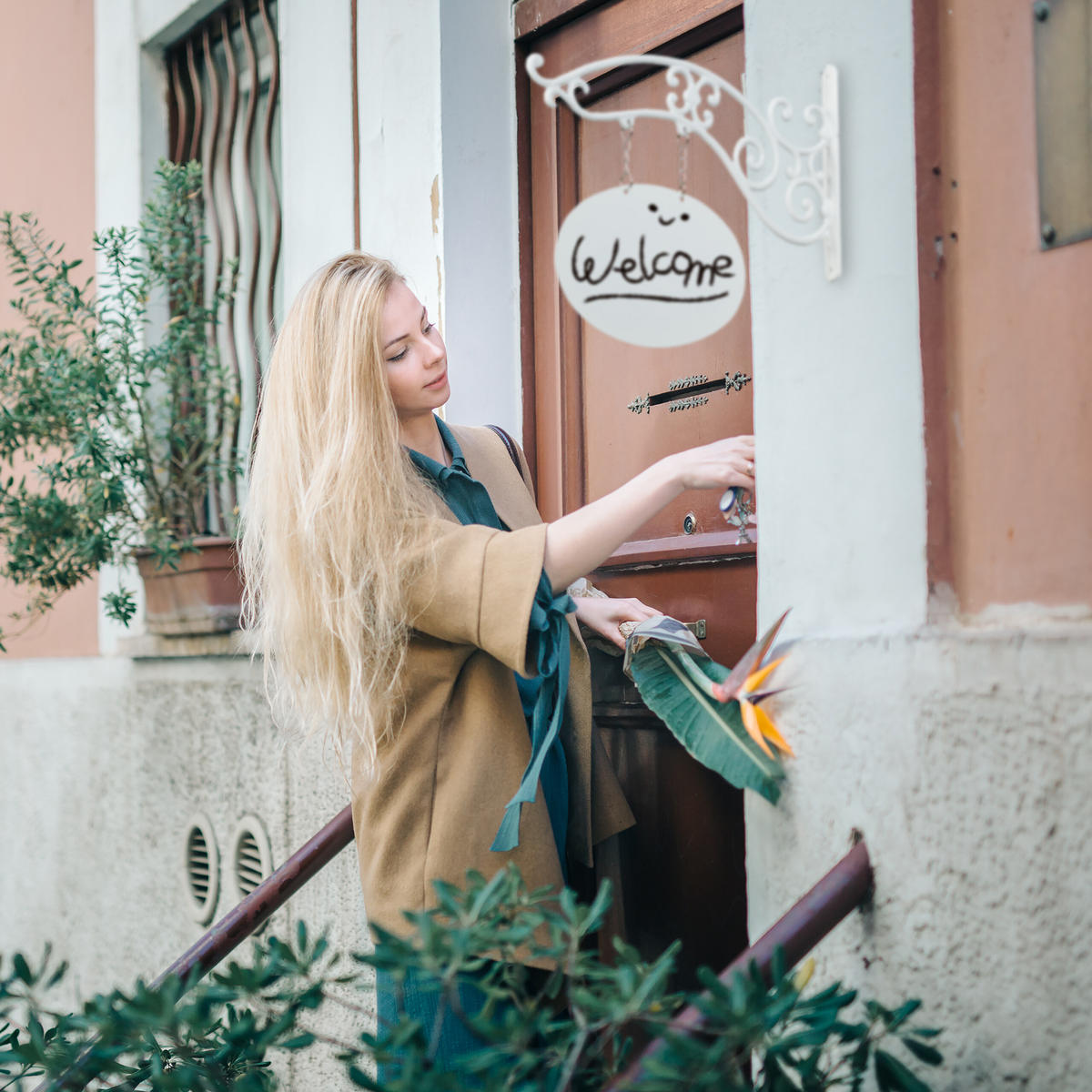 WANDSCHILD - Weiß, Metall (43/36/3cm) - Relaxdays