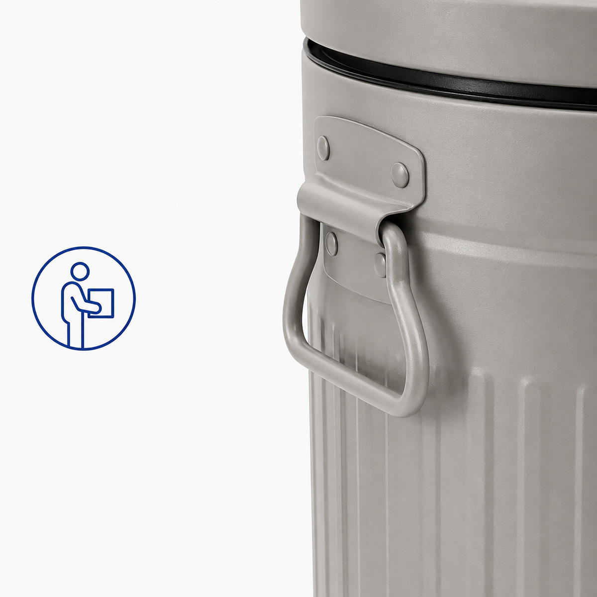 ODPADKOVÝ KÔŠ Sivý s pedálom tiché zatváranie kov 20 l - sivá, kov/plast (29.5/47/29.5cm) - Relaxdays