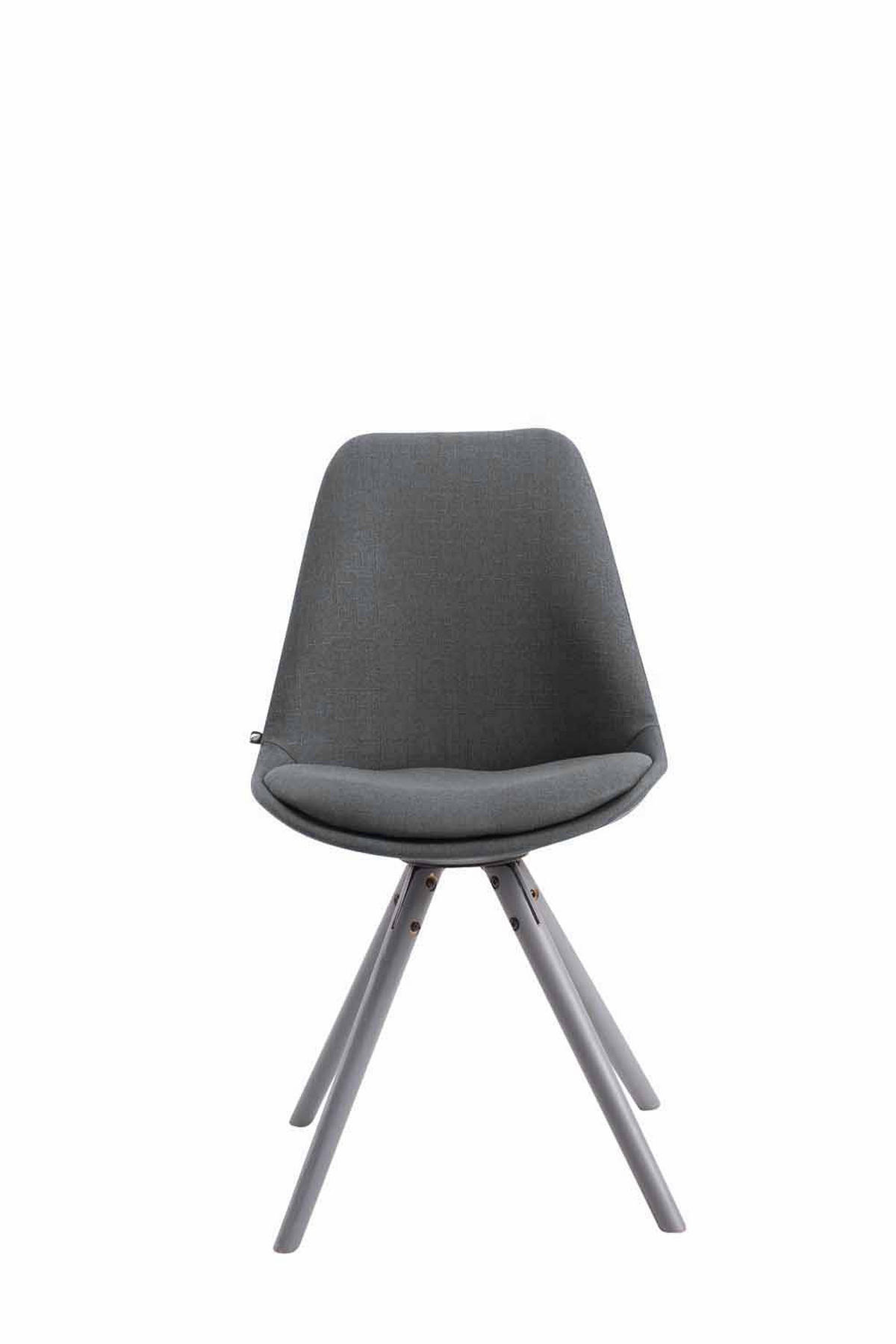 STUHL Stoff dunkelgrau - Dunkelgrau/Grau, Holz/Textil (48/84/56cm) - CLP