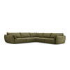 WENDBARES-ECKSOFA Kaelle aus Chenille-Stoff grün 7 Sitzplätze - Grün, Textil (286/286cm) - Micadoni