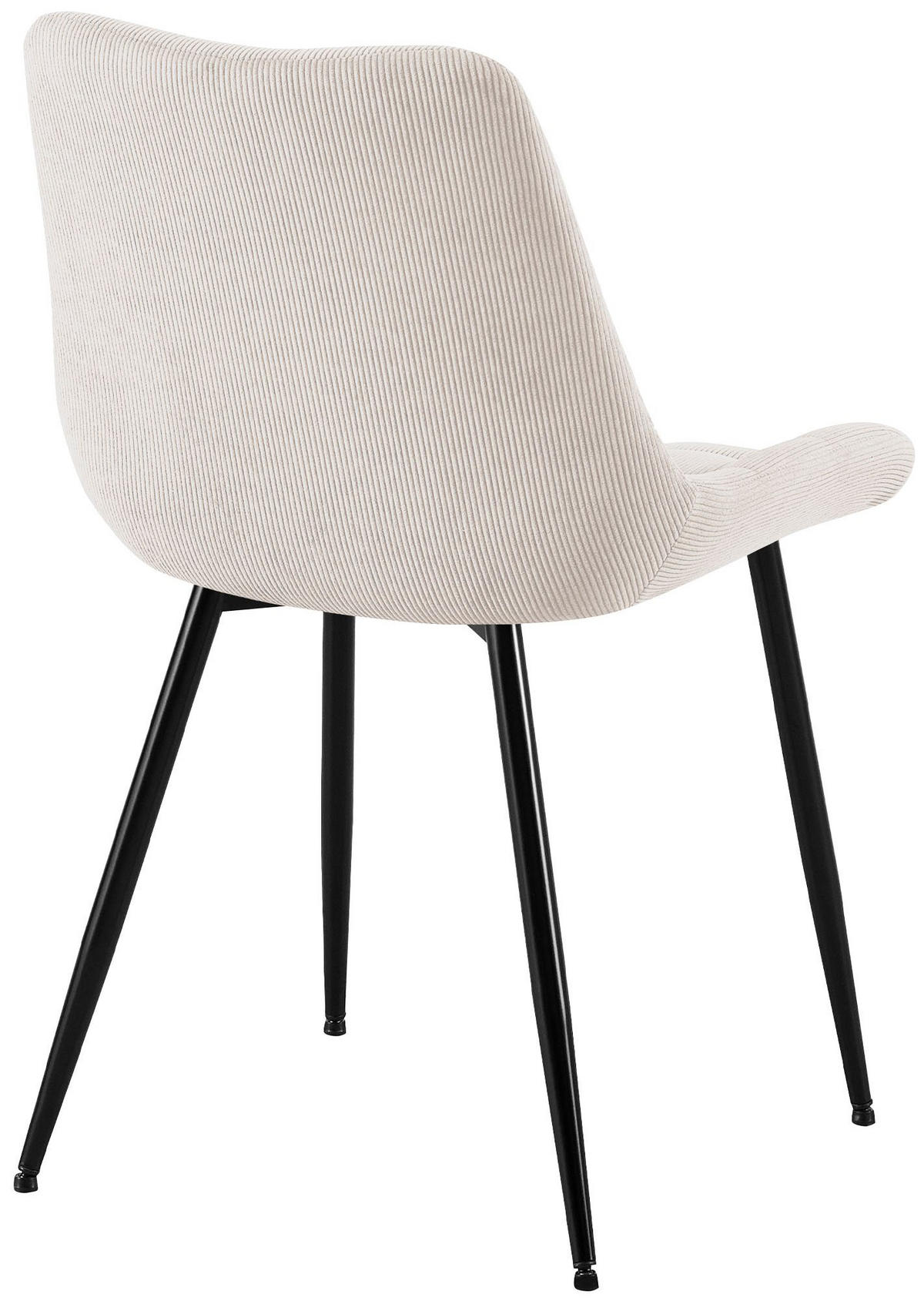 ESSZIMMERSTUHL Cord Creme - Creme/Schwarz, Textil/Metall (52/83/58cm) - CLP
