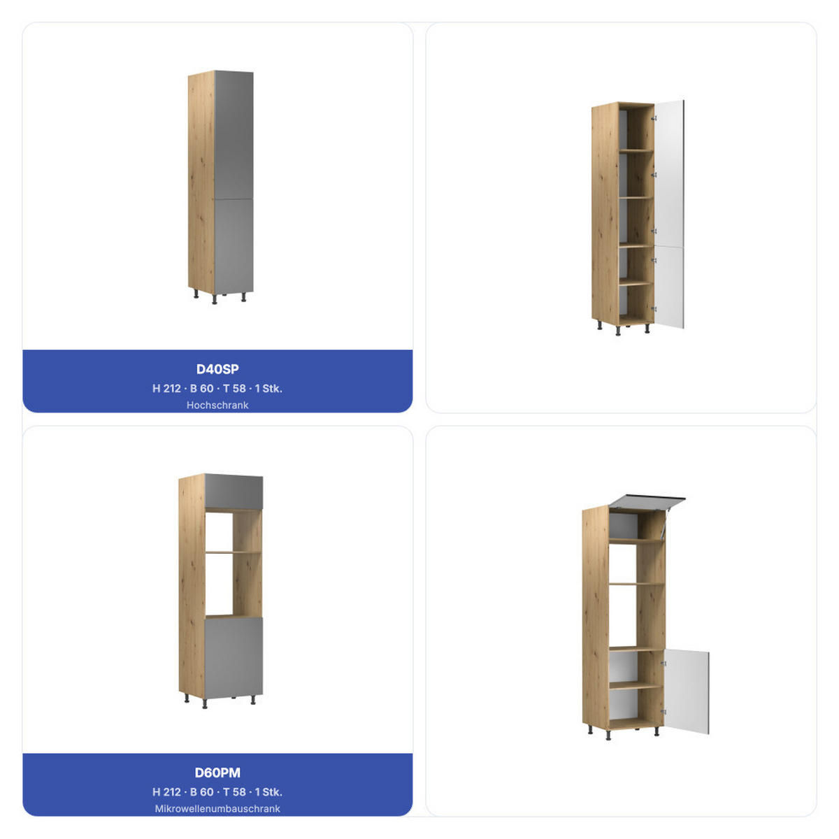 KÜCHENZEILE 300 cm - Langen KL17-M300 - in Beige/ Matt - Beige, Holz (460/212/58cm)