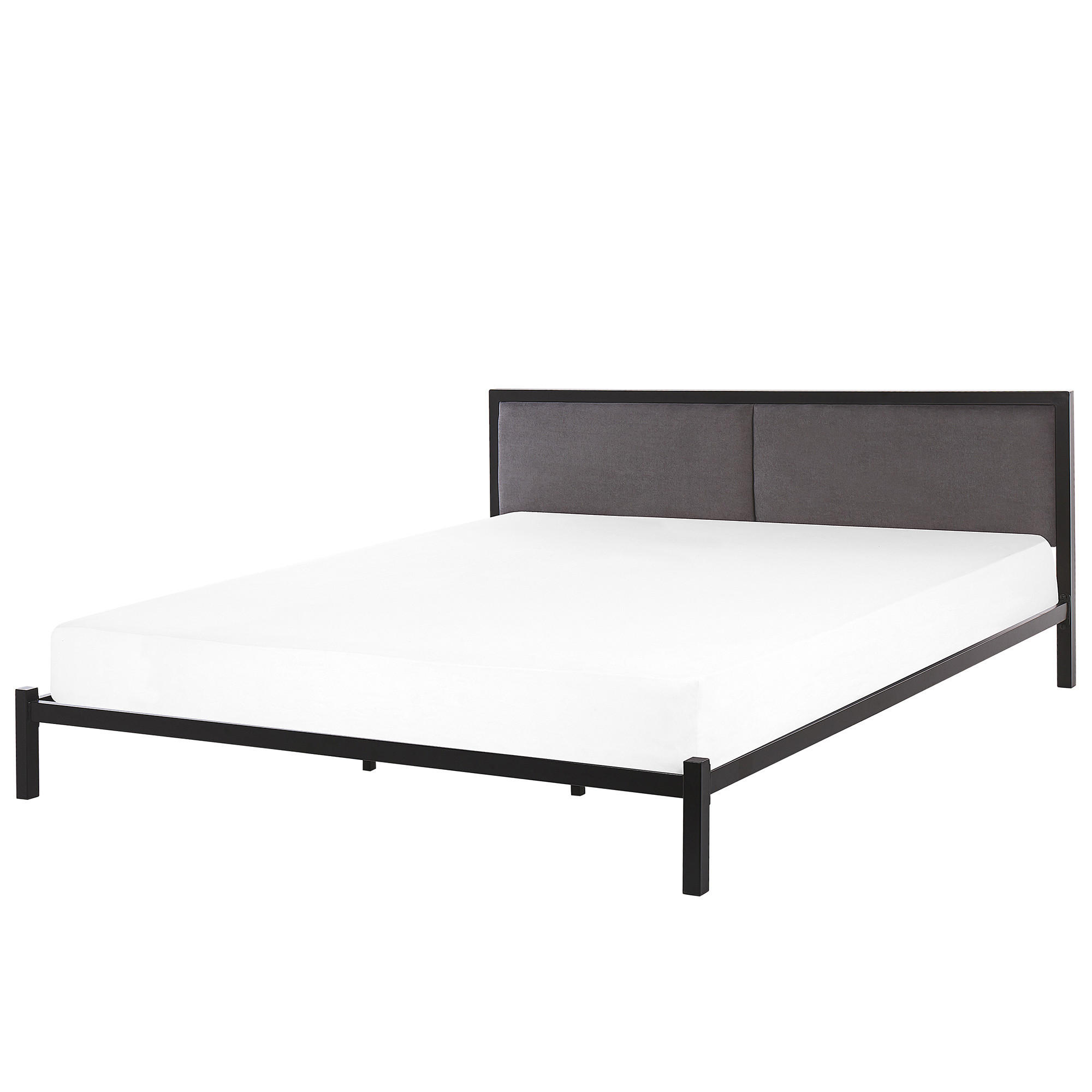METALLBETT 180/200cm Schwarz Clamart - Schwarz, Textil/Metall (180/200cm) - Beliani