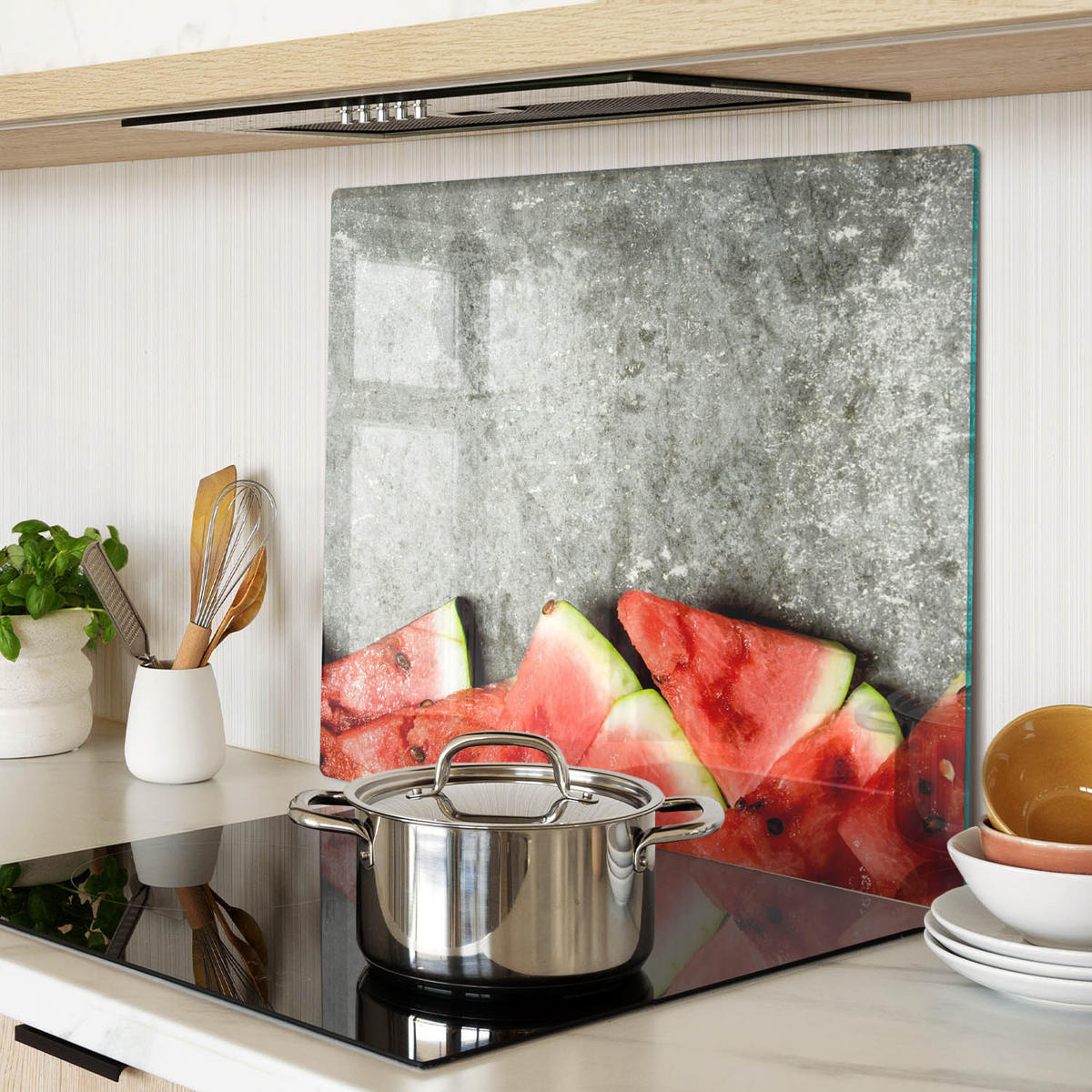 GLASPLATTE 60x52 cm Wassermelone - Rot, Glas (60/0.4/52cm) - TULUP