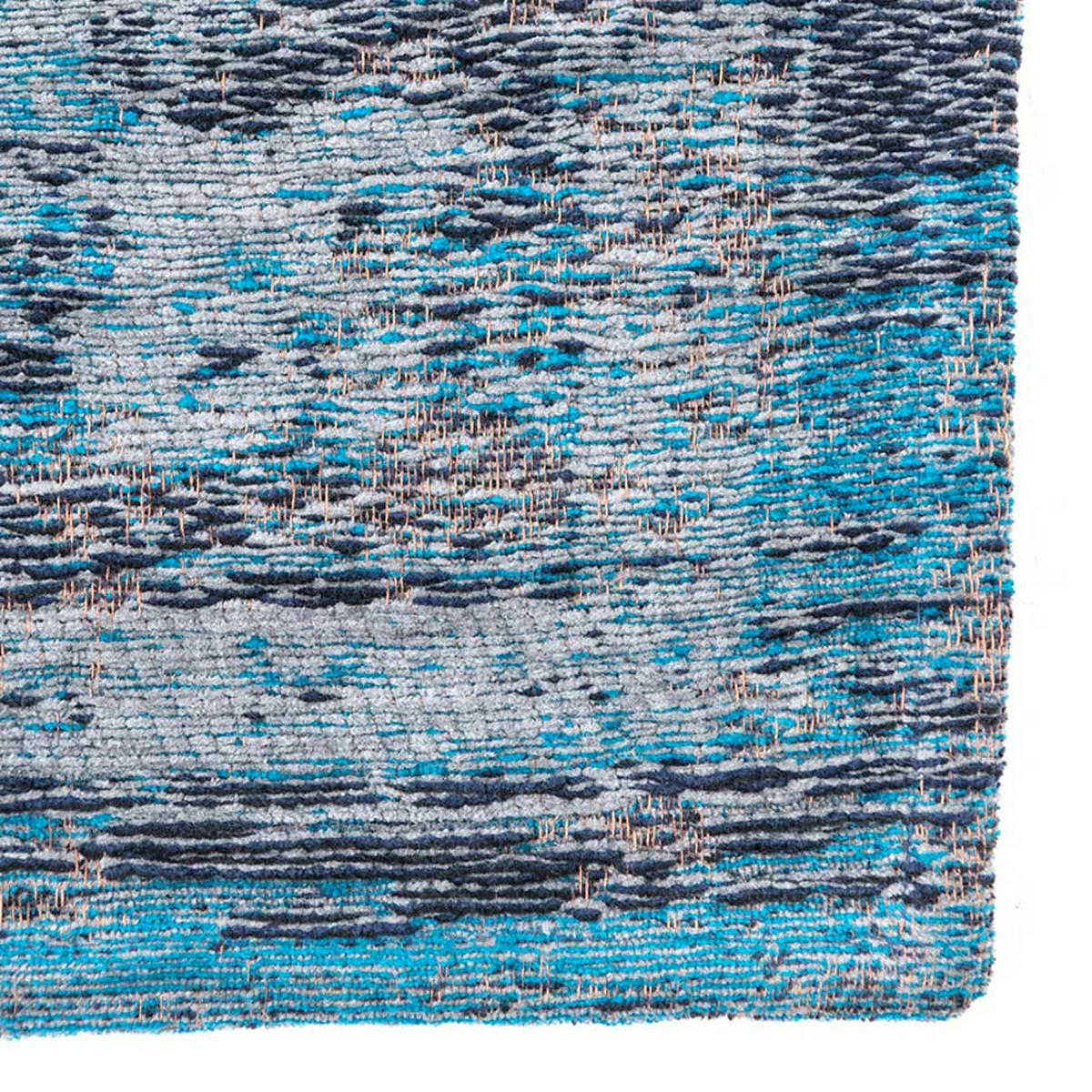 TEPPICH Grey Turquoise Fading World Medallion 170/240 cm - Blau, Naturmaterialien/Textil (170/240cm) - Louis De Poortere