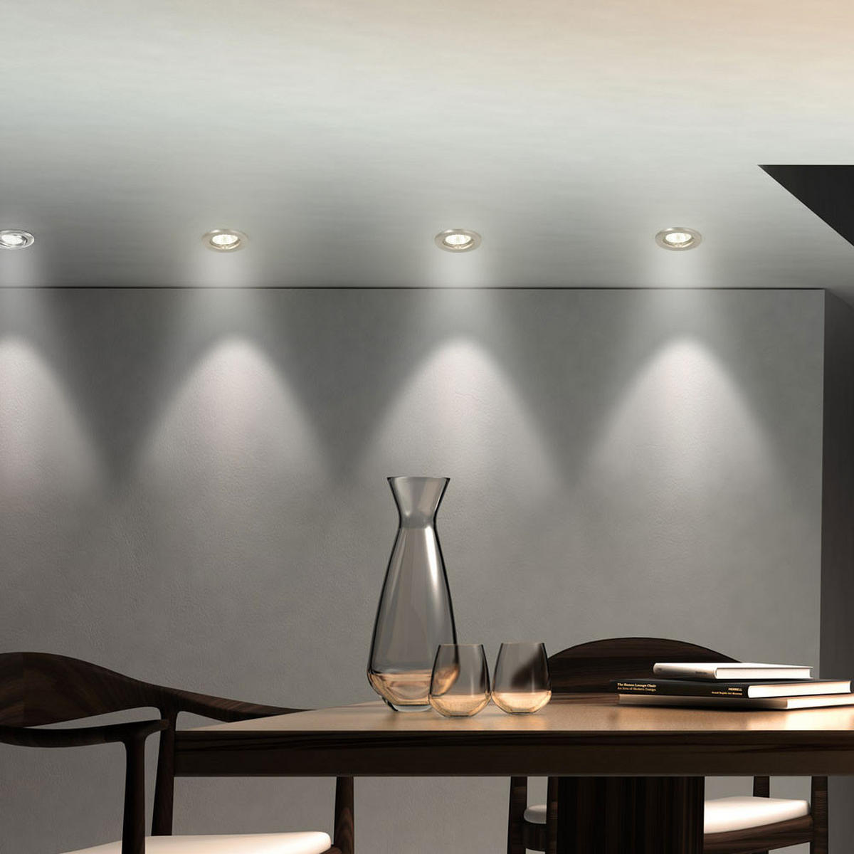 DECKENLEUCHTE Metall Chrom Silber 3er Set - Silberfarben, Metall (8/8/13cm) - Globo Lighting