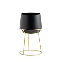 BLUMENTOPF Slownes - Schwarz, Metall (20/35cm) - home&you