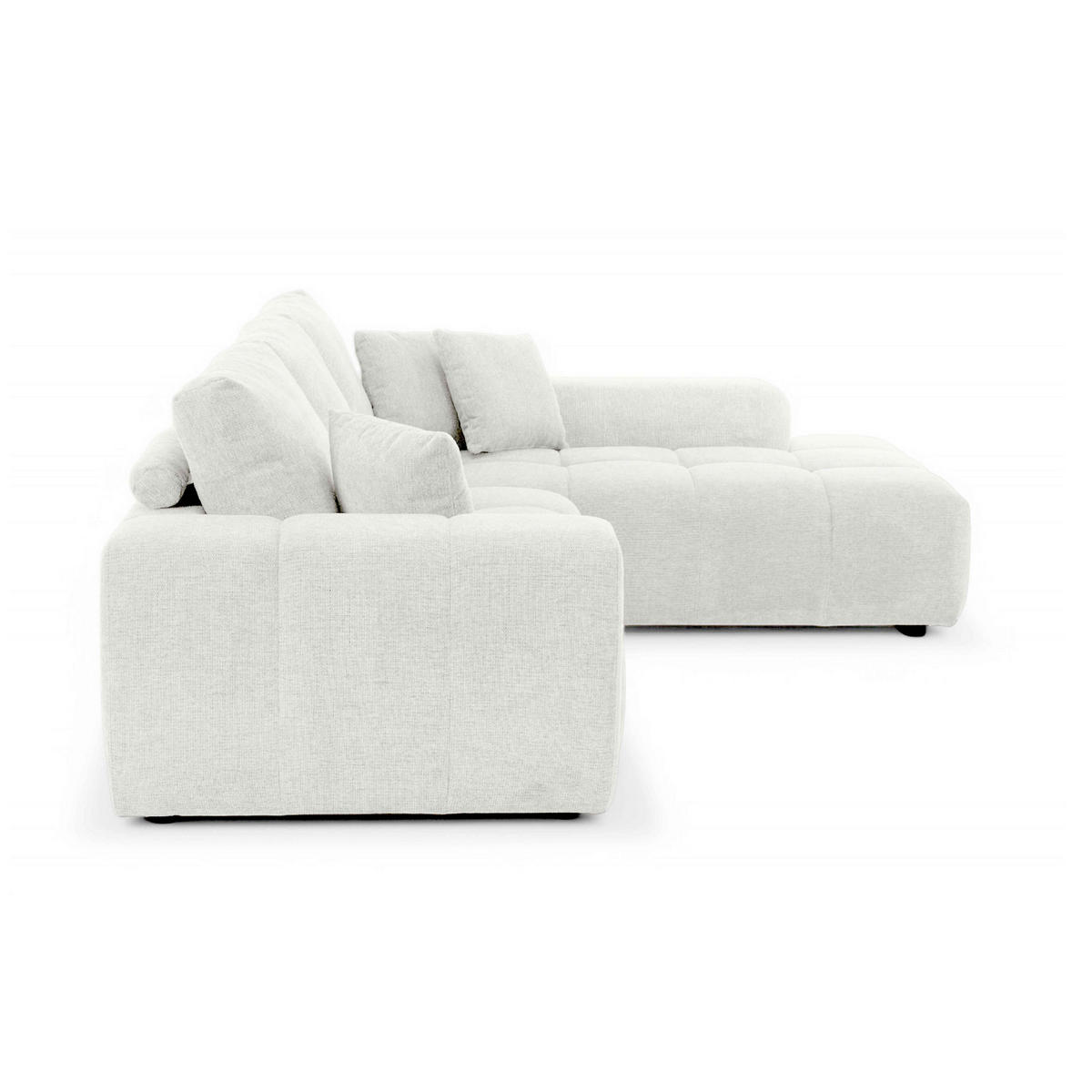 SOFA 3-Sitzer, Weiß - Weiß, Textil (205/270cm) - Oviala