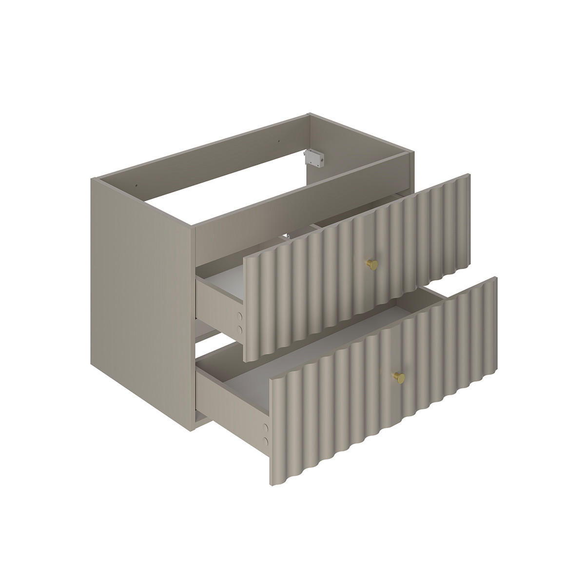 BADMÖBEL Izae 2er-Set Kaschmir - Beige, Holzwerkstoff (80.6/52.2/46.5cm) - Petits-meubles