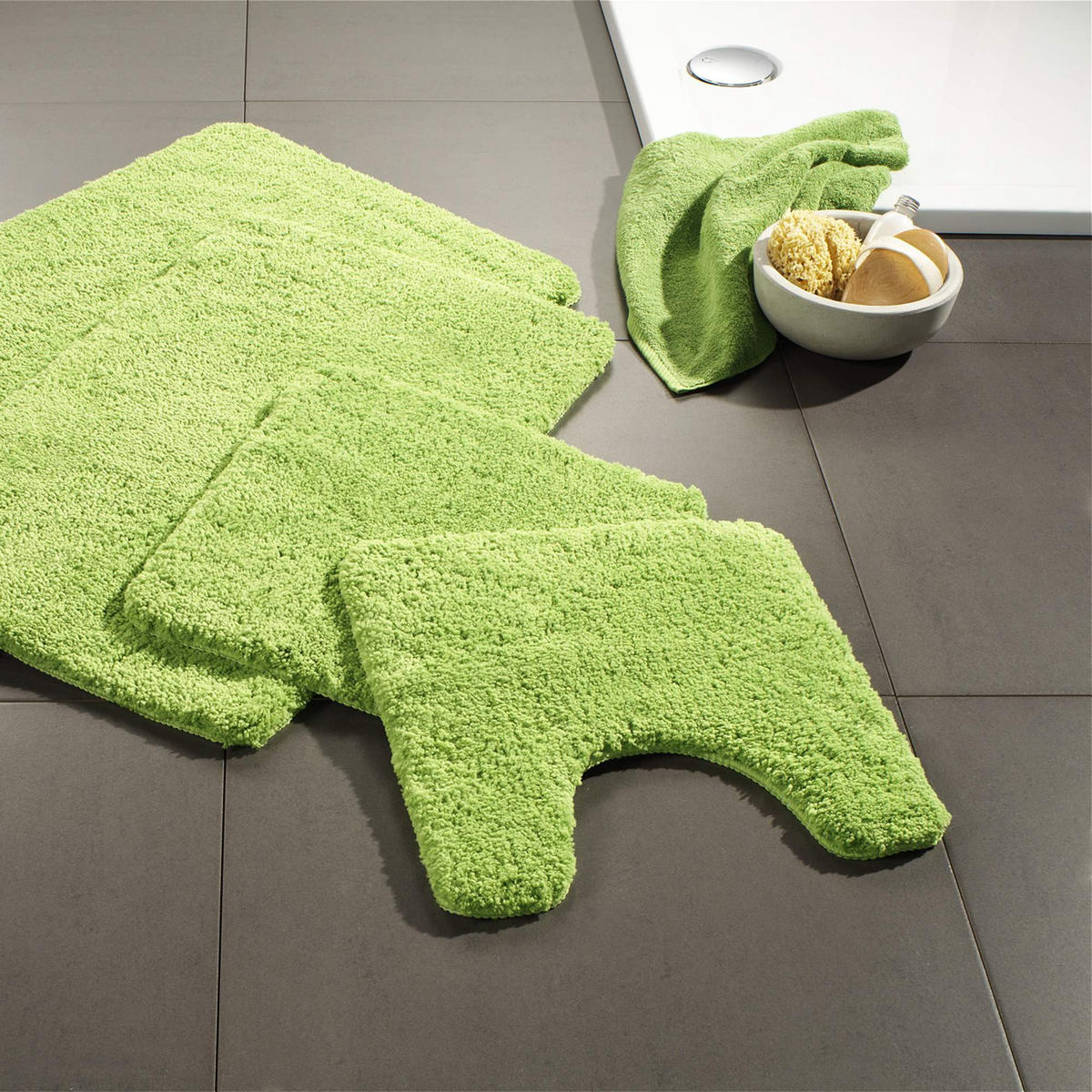 BADEMATTE Florenz - Grün, Textil (60/100cm) - WohnDirect