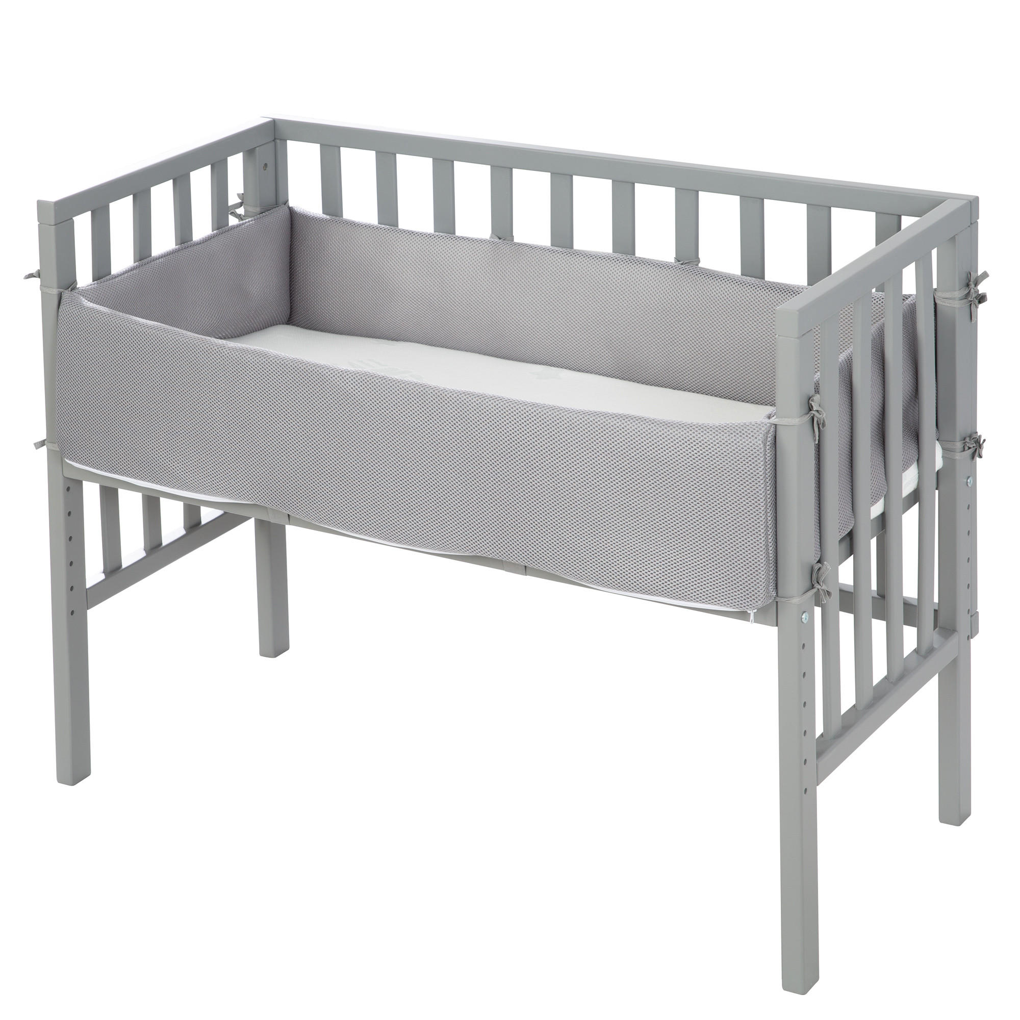 BEISTELLBETT Grau 2in1 Set 90 x 45 cm - Taupe, Holzwerkstoff (45/90cm) - Roba