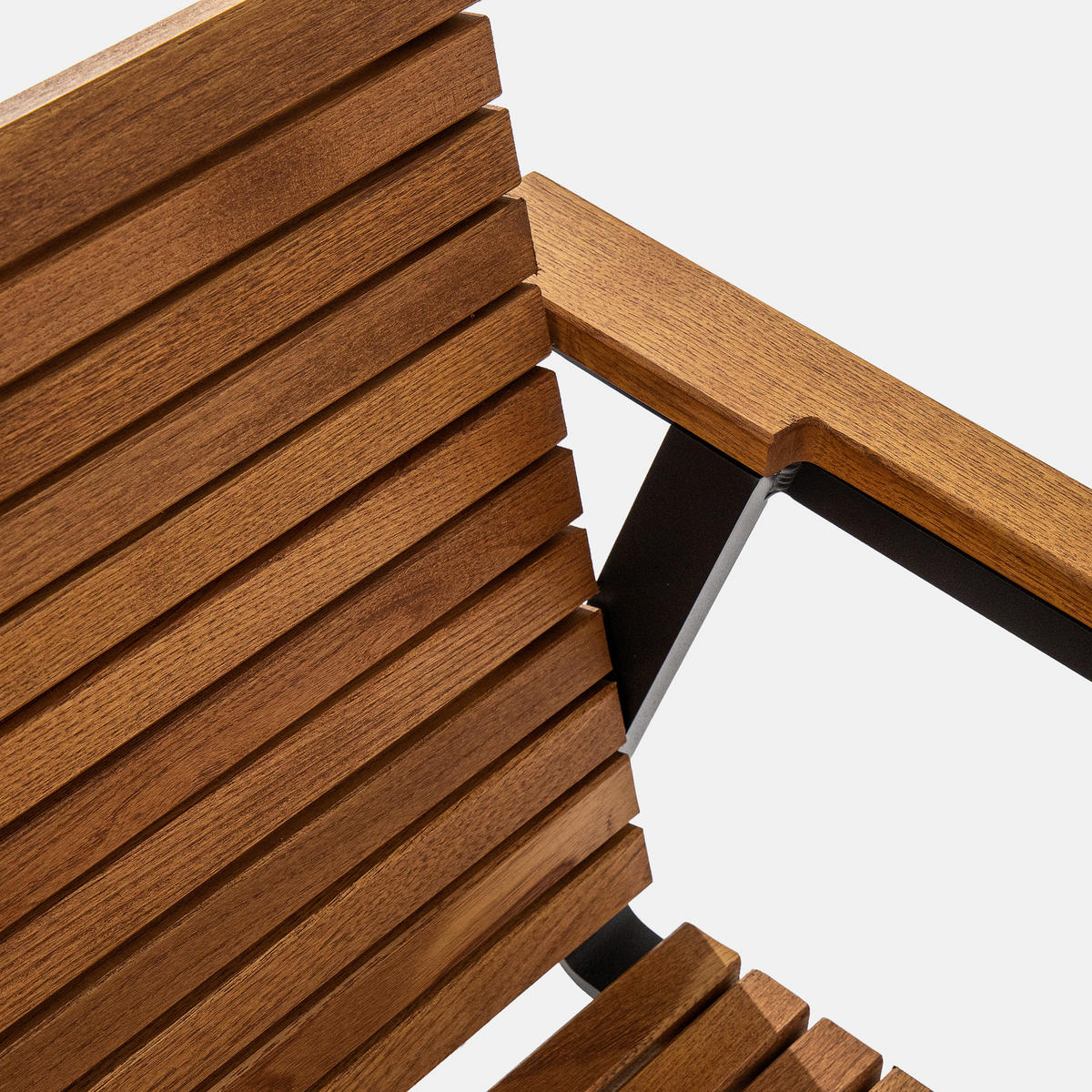 GARTENSTUHL ARIATO - Anthrazit/Braun, Holz/Metall (74/77/73cm) - KONSIMO®