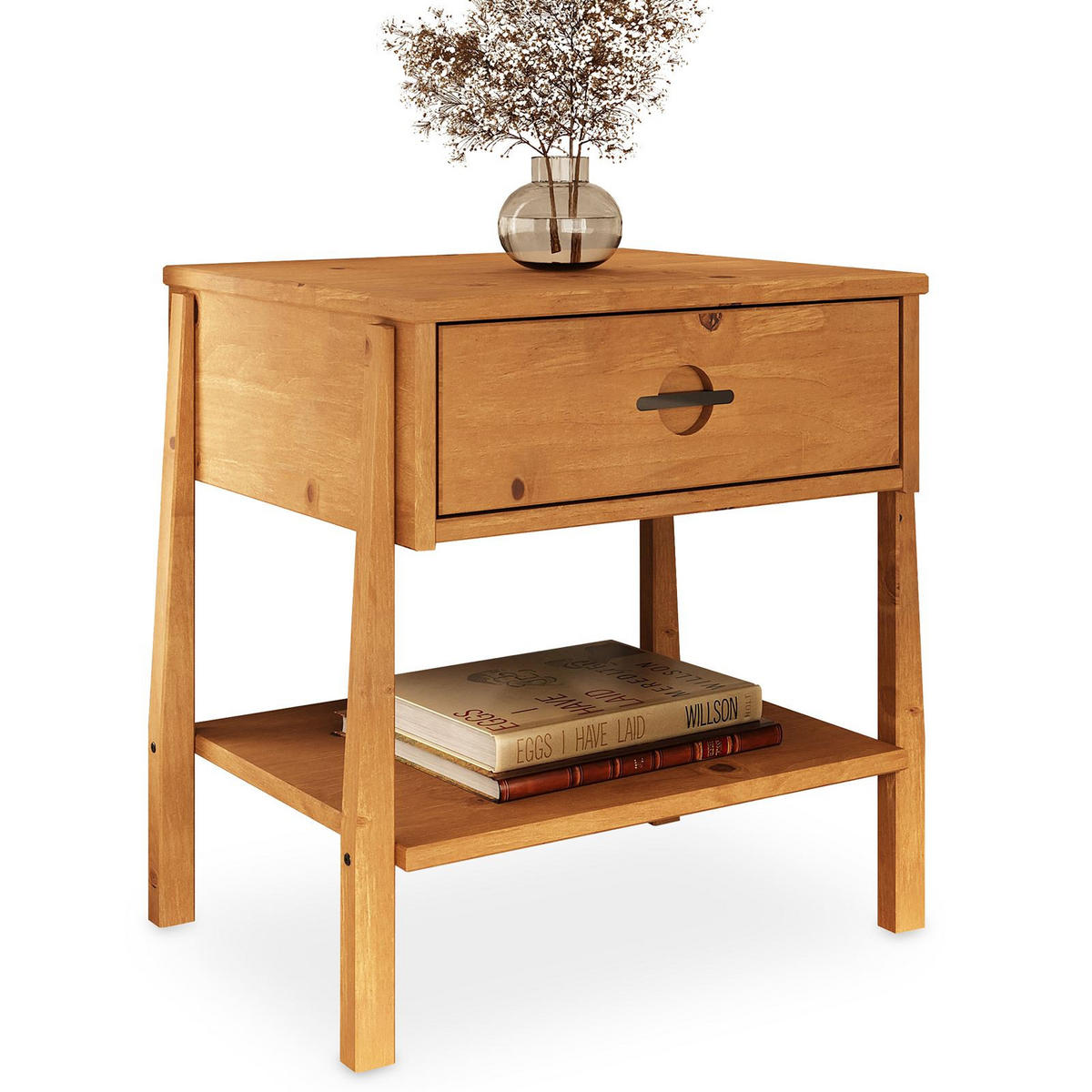 NACHTTISCH ADAMO Eiche - Eichefarben, Holz (45/49/41cm) - IDIMEX