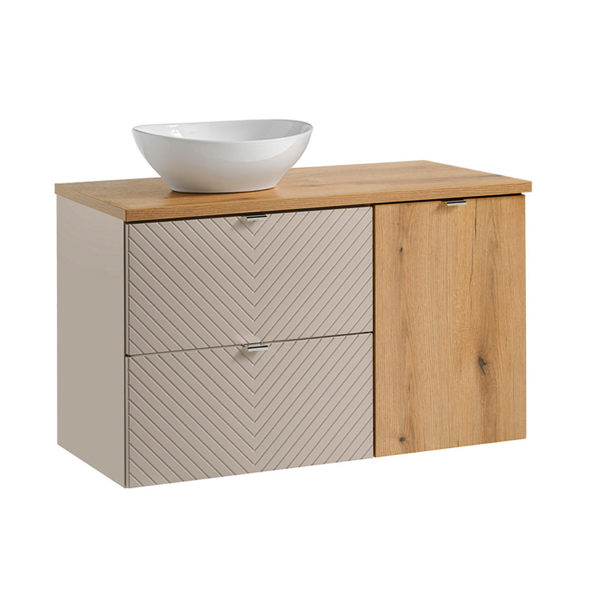WASCHTISCH 100.4cm Manoa Kaschmir - Beige, Holzwerkstoff (100.4/59/40cm) - Petits-meubles