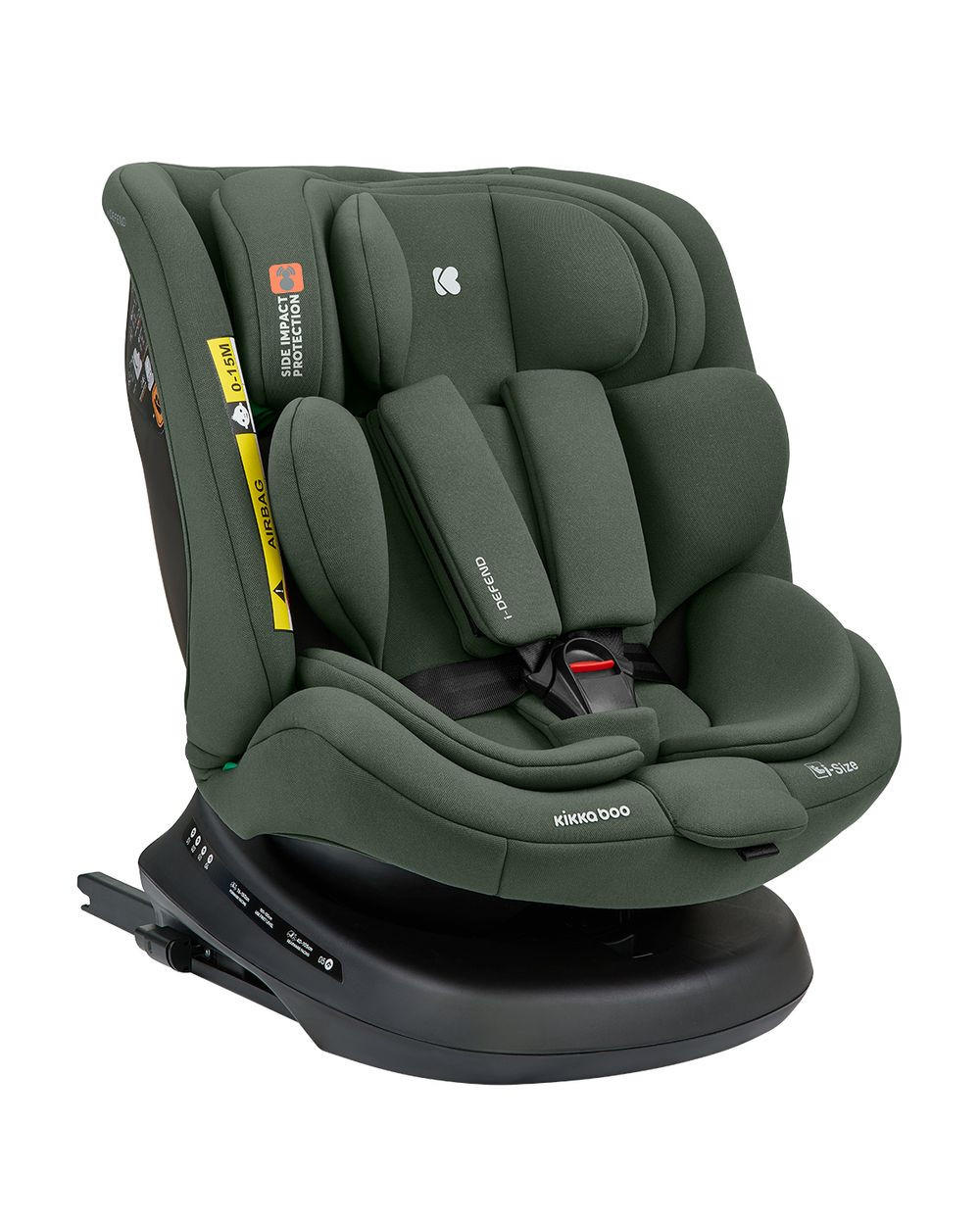 KINDERSITZ i-Defend i-Size grün (40-150cm) Isofix, 360 Grad Drehung, SPS - Grün, Kunststoff (44/56/48cm) - Kikka boo