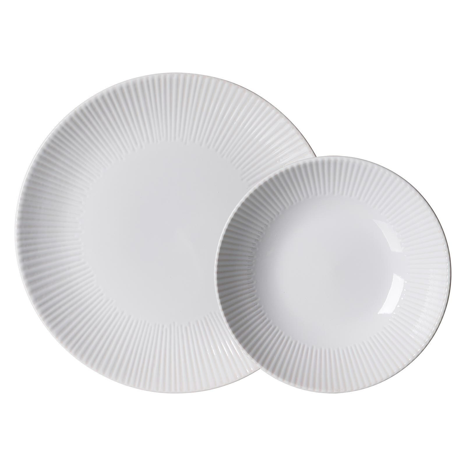 TAFELSERVICE Banda Weiß 12er Set - Weiß, Keramik (1/1/1cm) - Ritzenhoff Breker