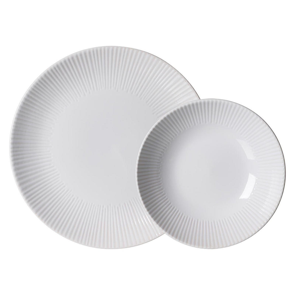 TAFELSERVICE Banda Weiß 12er Set - Weiß, Keramik (1/1/1cm) - Ritzenhoff Breker