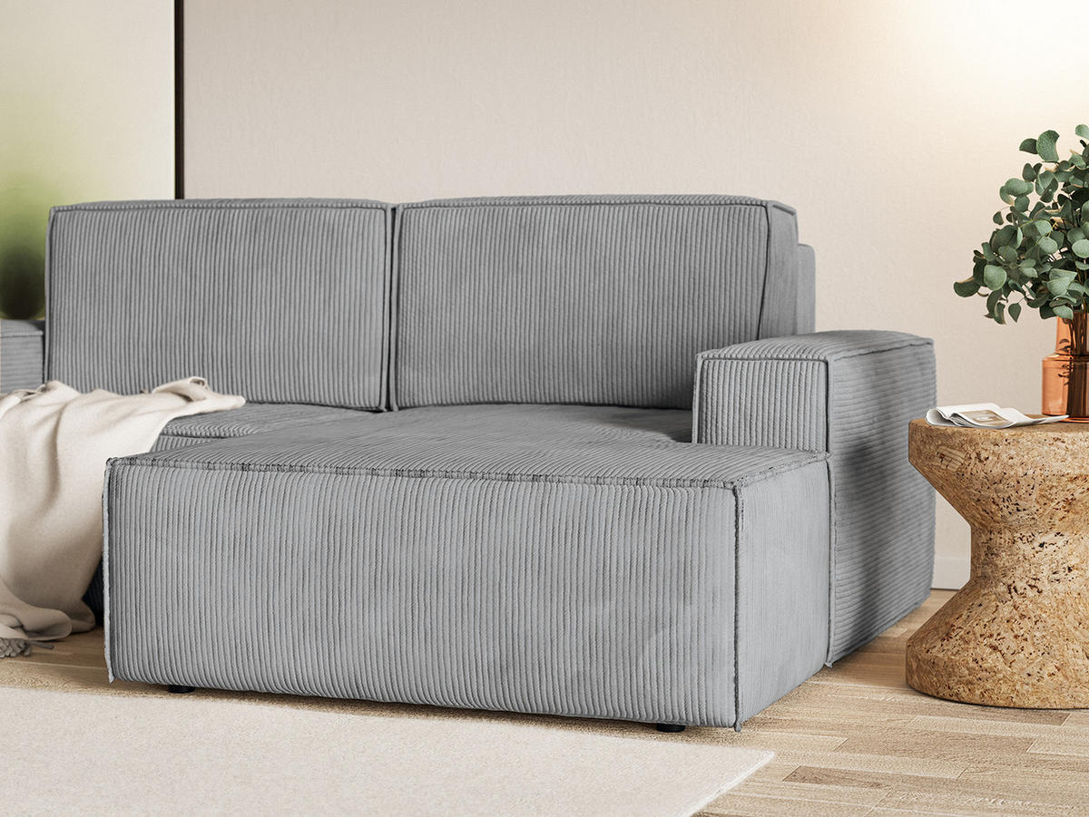 ECKSOFA KOKKO MINI mit Schlaffunktion, Grau - Grau, Textil (240/167cm) - Fedve