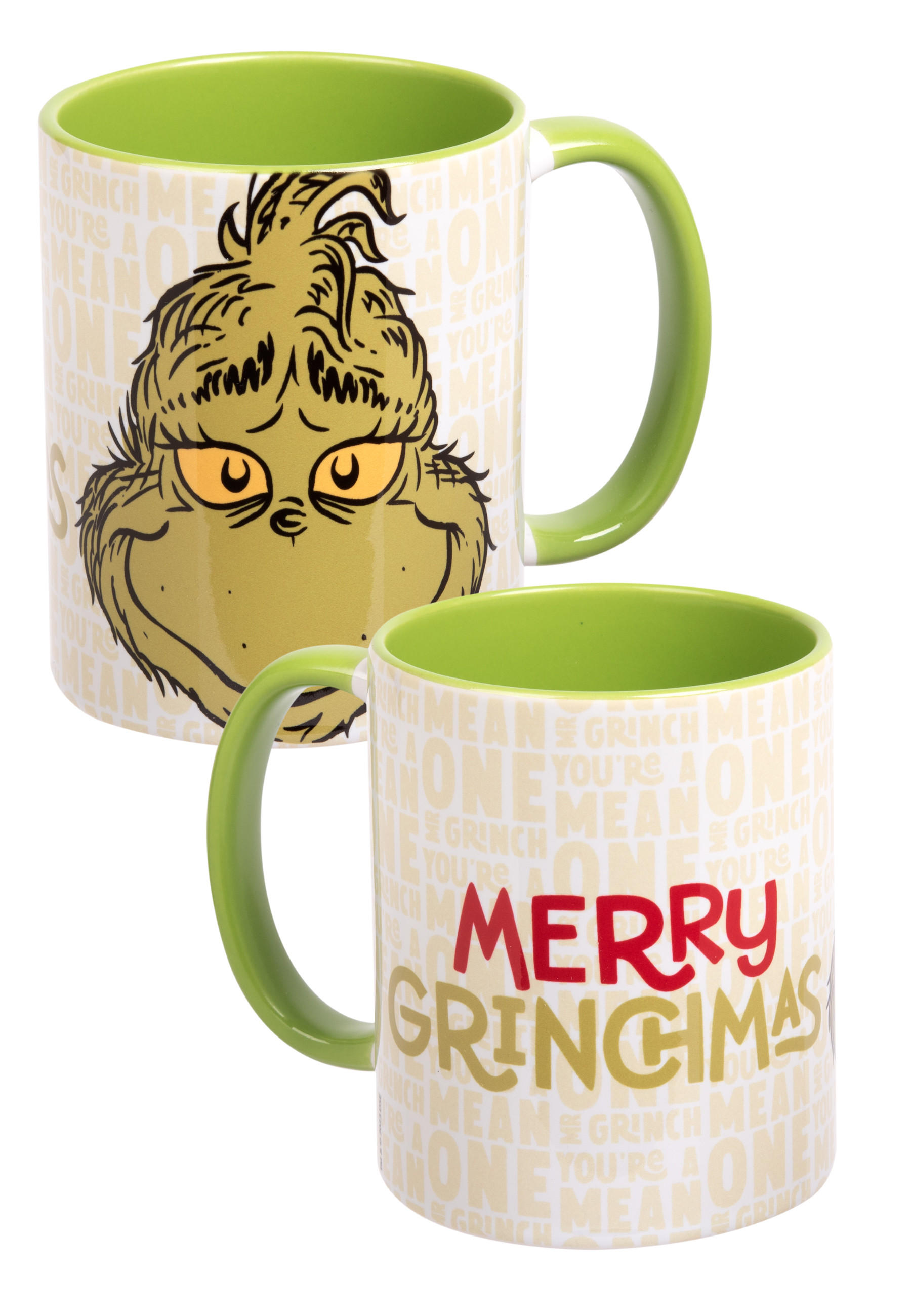 KAFFEEBECHER The Grinch Merry Grinchmas Weiß 320 ml - Weiß, Keramik (0.32L) - United Labels