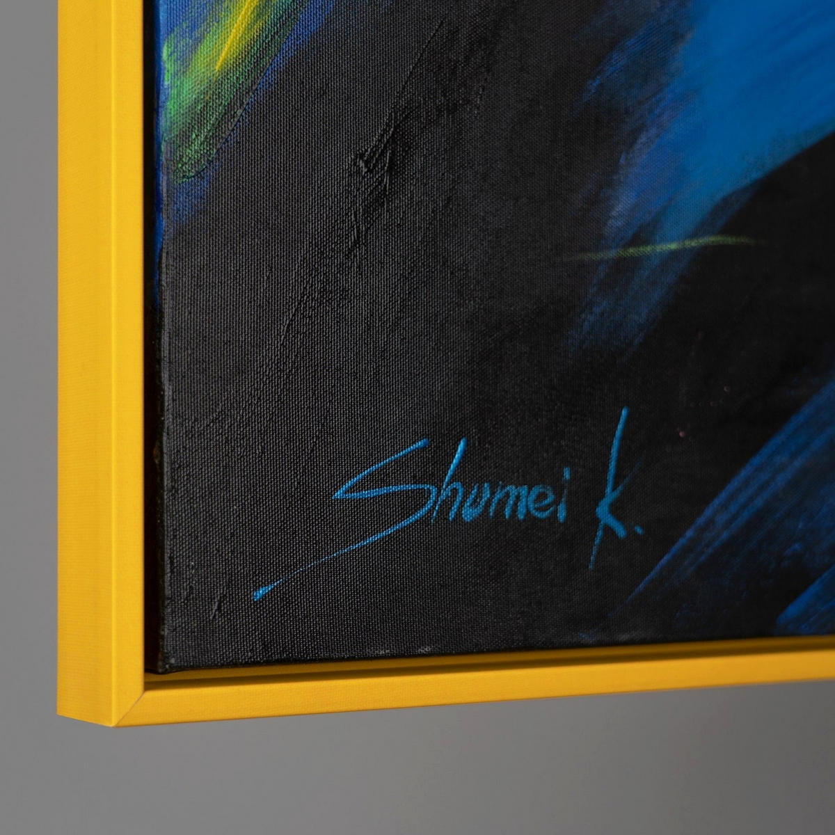 GEMÄLDE Vielfarbige Mähnen Schattenfugenrahmen Gelb 120x80 cm - Gelb, Holz (120/80cm) - YS-art gallery