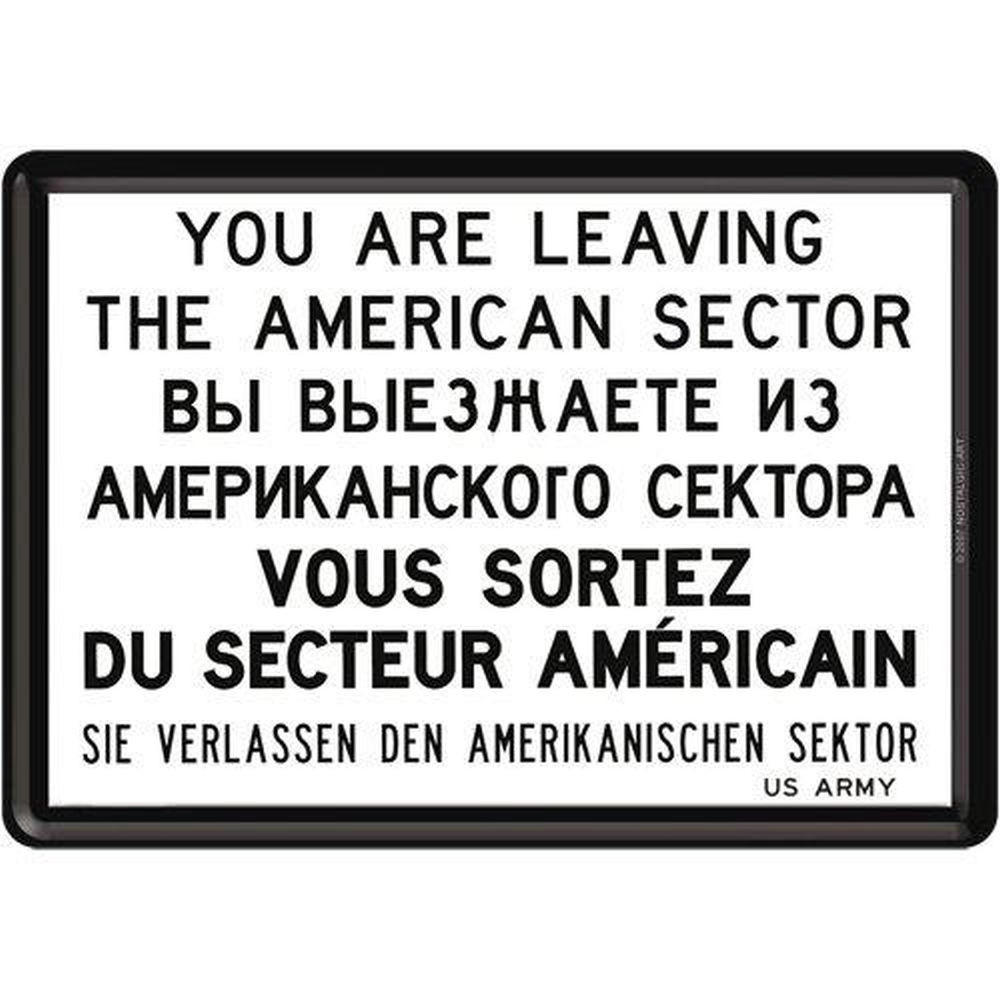 MINIBLECHSCHILD 10/14 cm Berlin CityStyle You are leaving… - Multicolor, Metall (14/10/0.1cm) - Nostalgic-Art