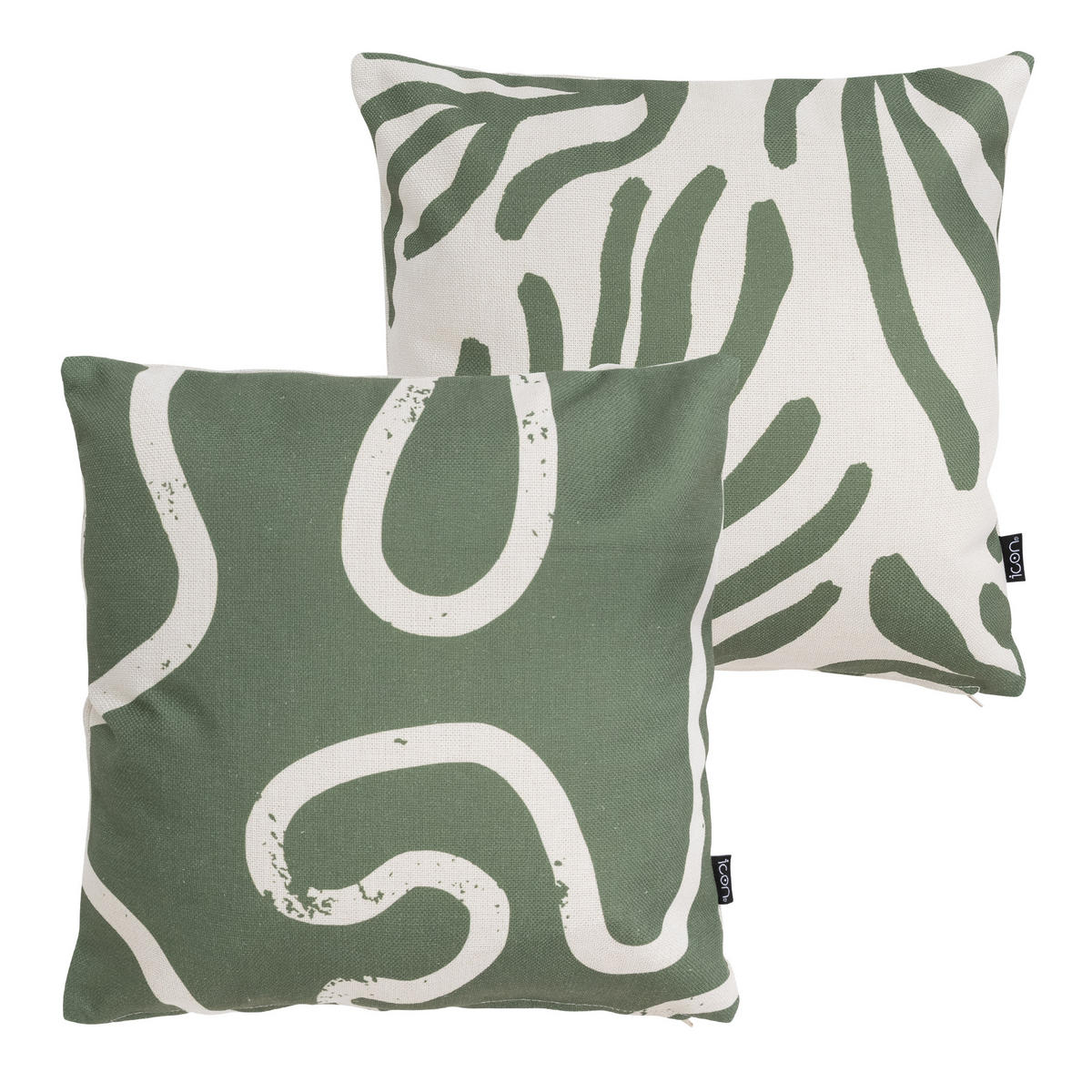 DEKOKISSEN 2er-Set - Grün, Kunststoff (43/43cm) - icon